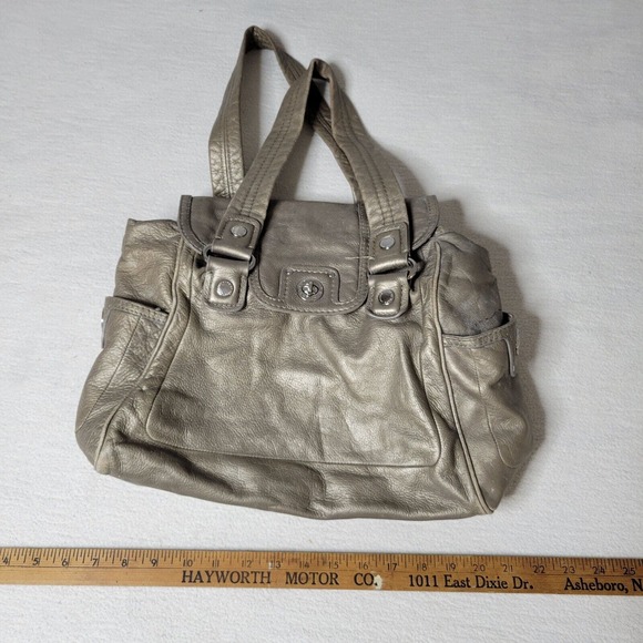 Marc By Marc Jacobs Womens Leather Gold Tone Twist Lock Shoulder Handbag - Picture 11 of 16